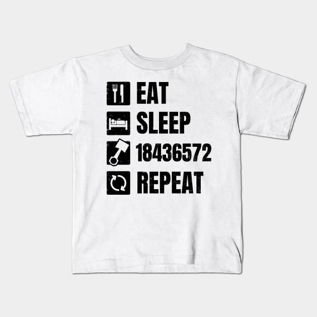 V8 Engine Shirt | Eat Sleep 18436572 Repeat Gift Kids T-Shirt by Gawkclothing